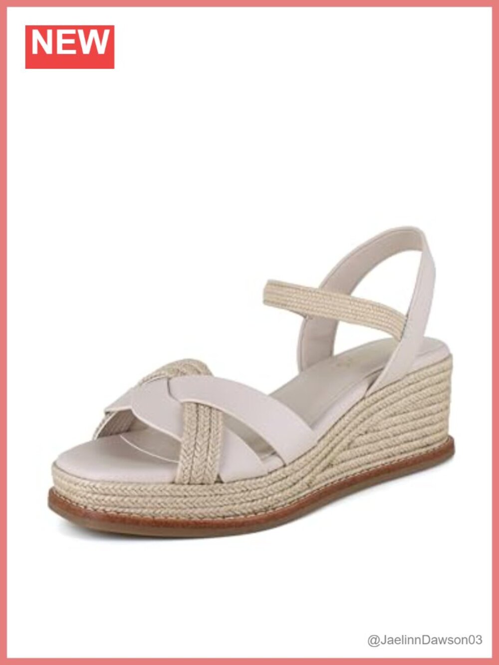 Faux Leather Wedge Sandal with Buckle Closure and Slingback